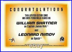William Shatner & Leonard Nimoy 2001 Paramount Star Trek 35 Autograph Card