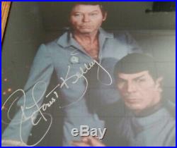 William Shatner Leonard Nimoy Deforest Kelley autographed Photo Star Trek 11x14