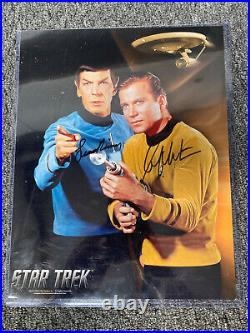 William Shatner Leonard Nimoy Signed 8x10 Star Trek Photo Spock Kirk Genuine COA