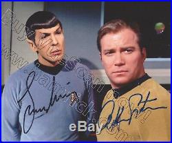 William Shatner & Leonard Nimoy. Star Trek. Hand signed 8x10 Colour photo w COA