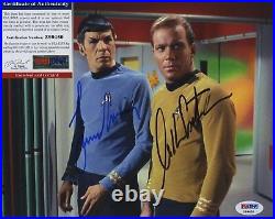 William Shatner & Leonard Nimoy Star Trek Signed Psa/dna Photo Z99450