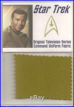 William Shatner Original Tv Series Command Uniform Fabric Aftal & Uacc 11742