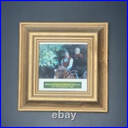 William Shatner Patrick Stewart Framed Signed card Star Trek TOS TNG Picard 1994