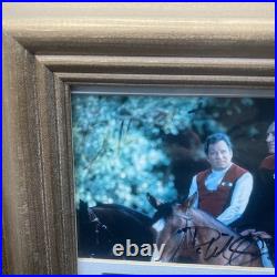 William Shatner Patrick Stewart Framed Signed card Star Trek TOS TNG Picard 1994