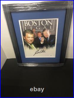 William Shatner Signed Boston Legal Framed 8x10 & Signed Star Trek Card JSA COA William Shatner Signed Boston Legal Framed 8x10 & Signed Star Trek Card JSA COA