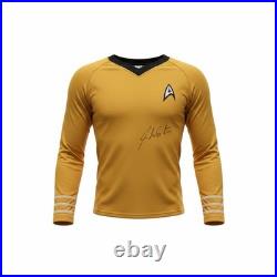 William Shatner Signed Star Trek Captain Kirk Uniform Shirt Beckett BAS Witness