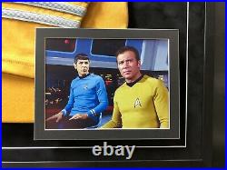 William Shatner Signed Star Trek Yellow Shirt Framed COA BAS Auto Kirk Spock