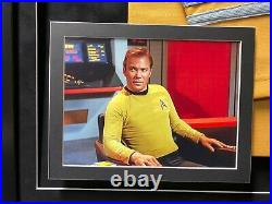 William Shatner Signed Star Trek Yellow Shirt Framed COA BAS Auto Kirk Spock