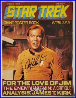 William Shatner Signed TWICE Poster & Pin-up Star Trek RARE