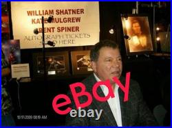 William Shatner Signed TWICE Poster & Pin-up Star Trek RARE