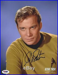 William Shatner Signed'star Trek' Capt Kirk 8x10 Photo Autograph Psa/dna Coa