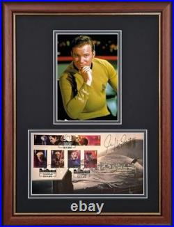 William Shatner Star Trek Captain Kirk Hand Signed Framed First Day Cover, & COA
