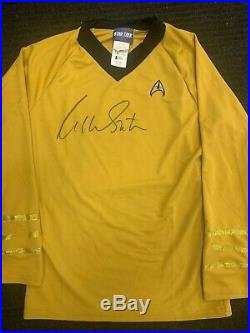 William Shatner Star Trek Kirk Authentic Signed Uniform Shirt Beckett COA
